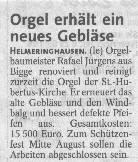 Westfalenpost vom 25. Juli 2006