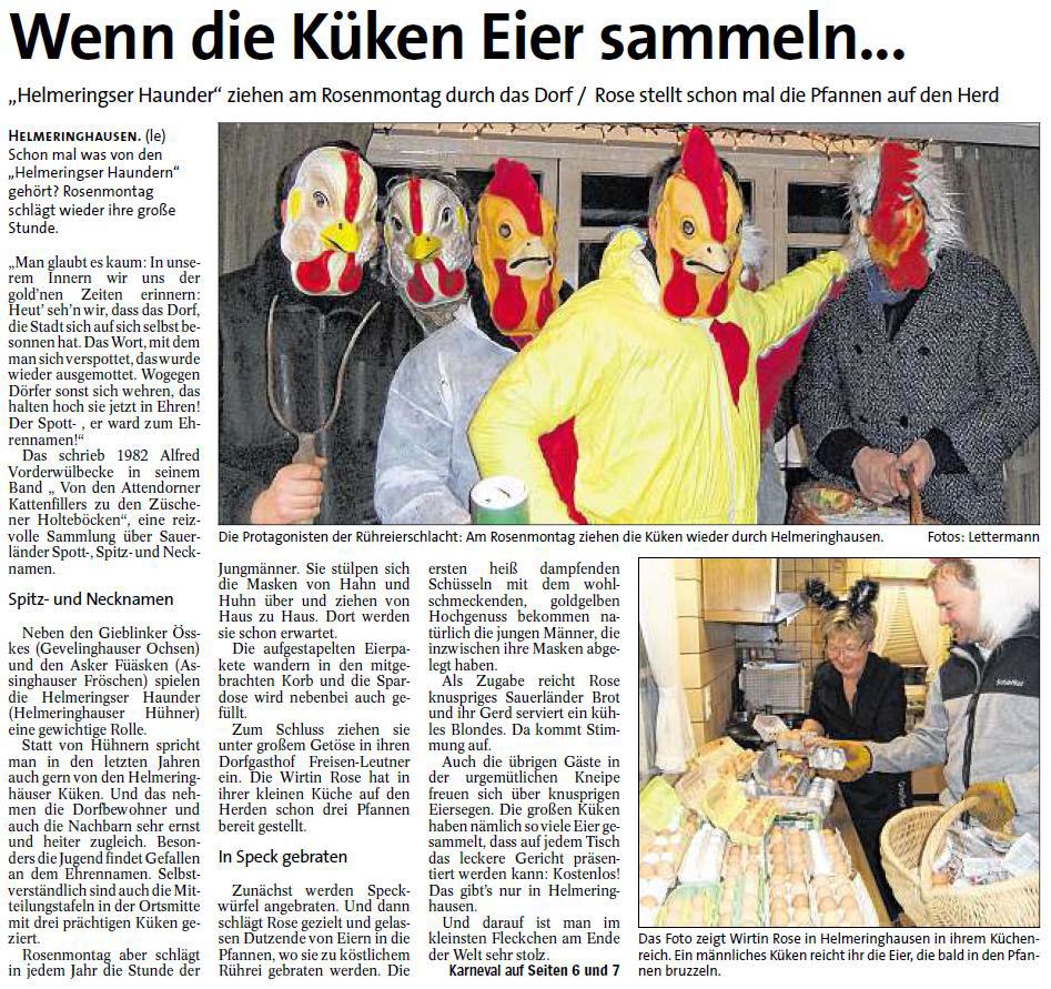 Westfalenpost vom 16. Februar 2012