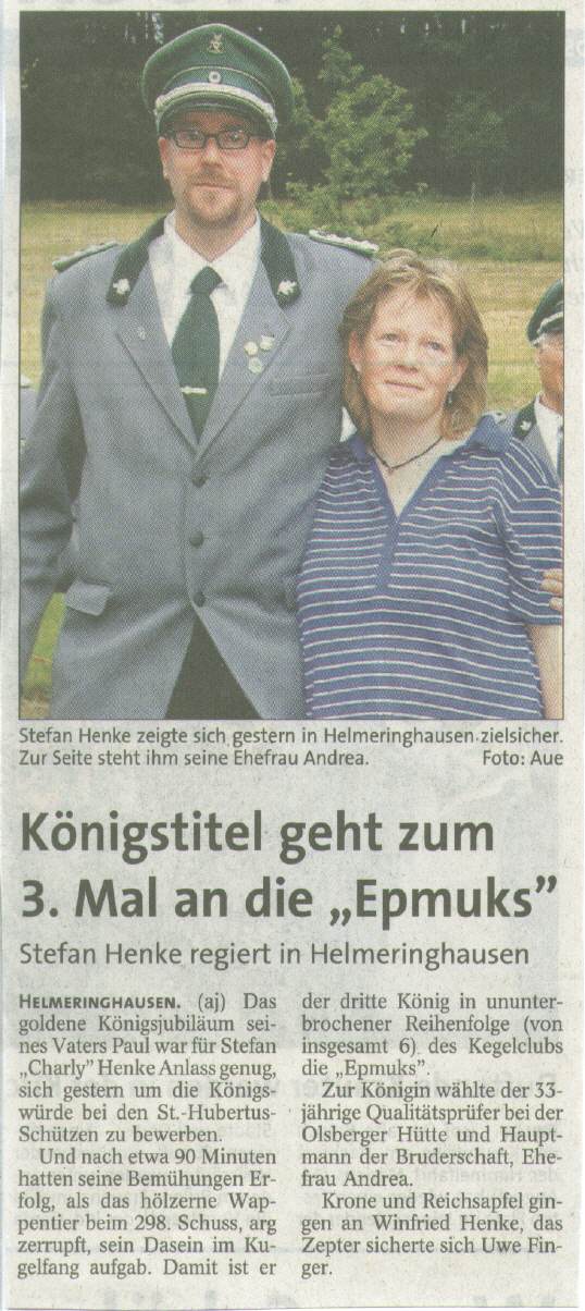 Westfalenpost vom 14.08.07