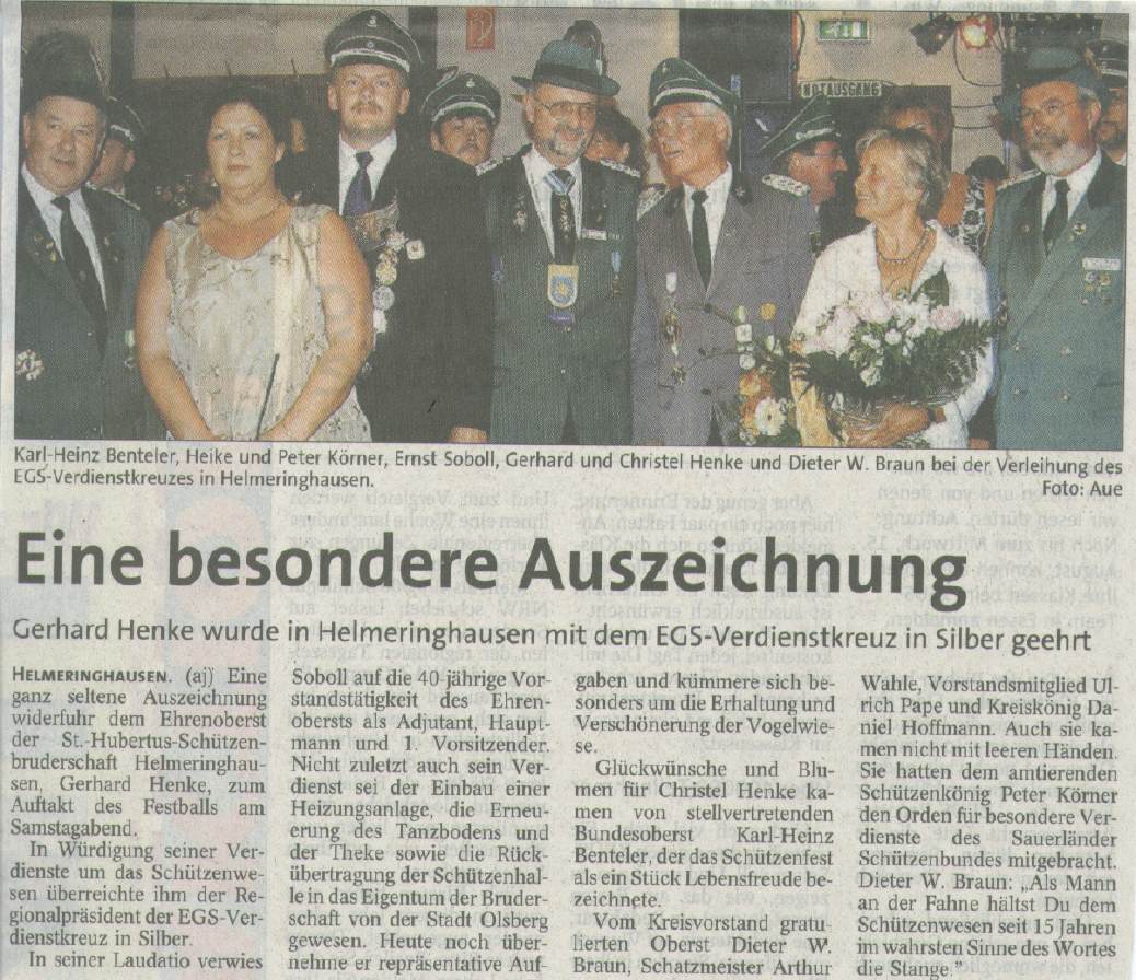 Westfalenpost vom 14.08.07